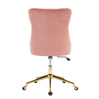 Velvet Home Office Chair- Grey - Cosy Abode