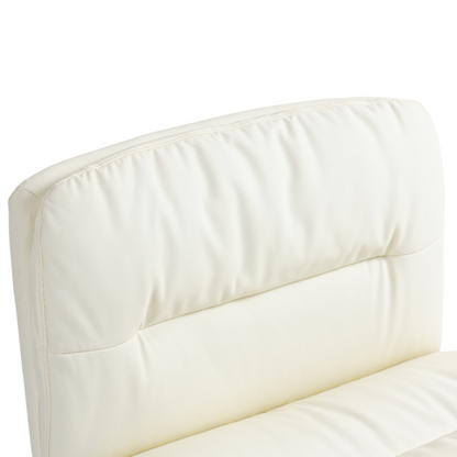 Faux Leather Home Office Chair -Beige - Cosy Abode