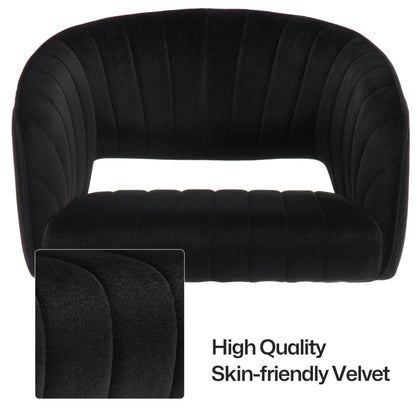 Velvet Home Office Chair- Black - Cosy Abode