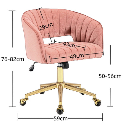 Velvet Home Office Chair- Black - Cosy Abode