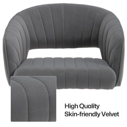 Velvet Home Office Chair- Grey - Cosy Abode