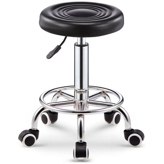 EKKIO Round Salon Stool with Adjustable Height (Black) - Cosy Abode