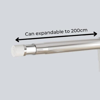 Ekkio Clothes Rack Stainless Steel Two Rail - Cosy Abode