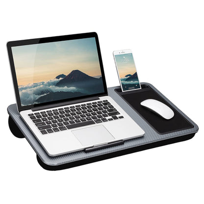 EKKIO Multifunctional Portable Bed Tray Laptop Desk with Cushion (Silver Grey) - Cosy Abode