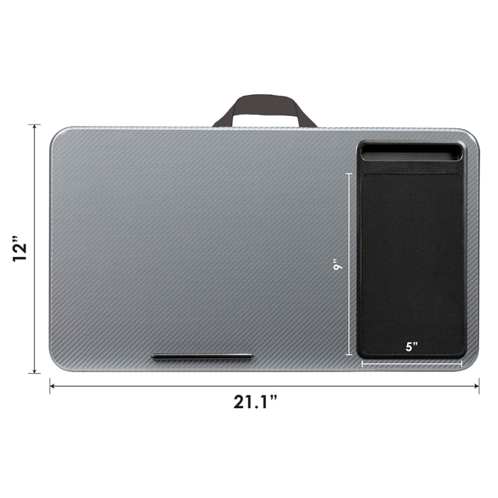 EKKIO Multifunctional Portable Bed Tray Laptop Desk with Cushion (Silver Grey) - Cosy Abode