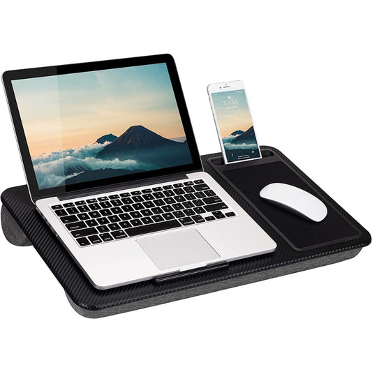 EKKIO Multifunctional Portable Bed Tray Laptop Desk with Cushion (Black) - Cosy Abode
