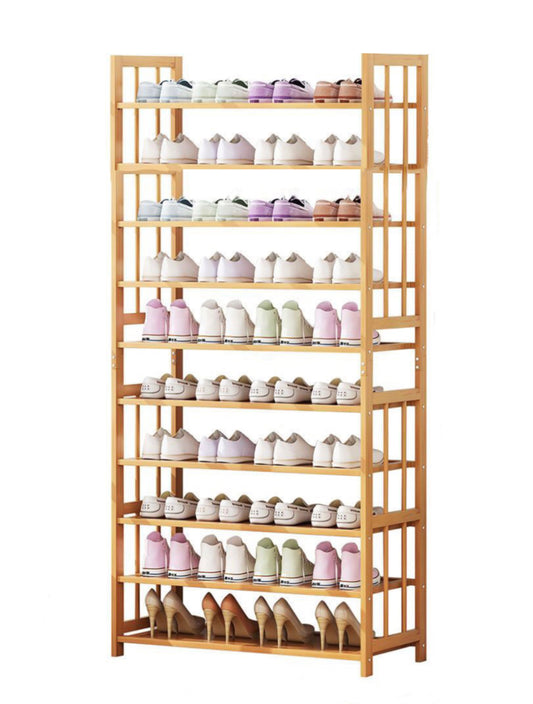 Ekkio 10-Tiers Bamboo Shoe Rack - Cosy Abode