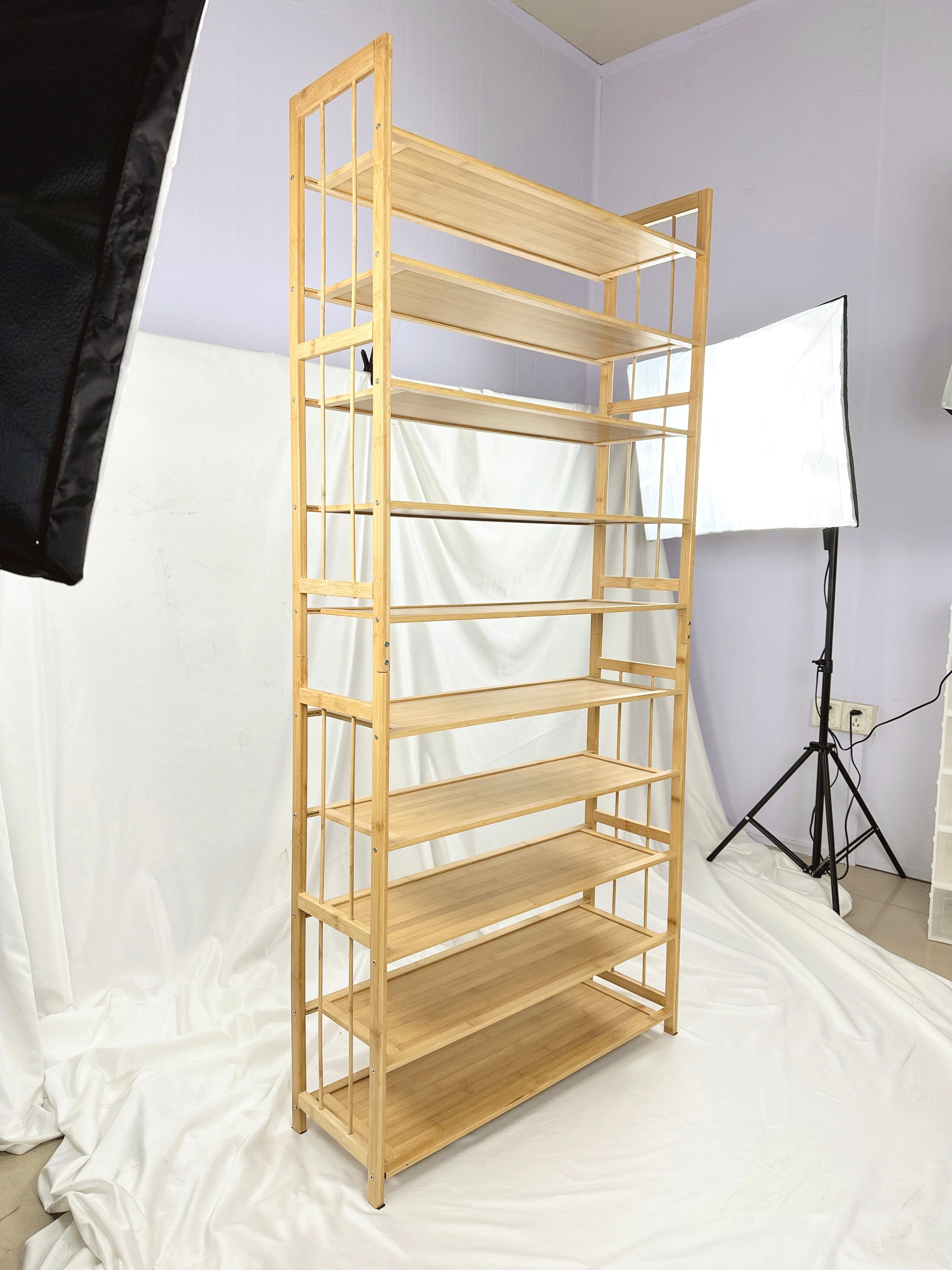 Ekkio 10-Tiers Bamboo Shoe Rack - Cosy Abode
