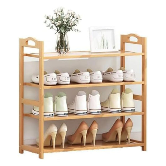 EKKIO 4 Tier Bamboo Shoe Rack Storage Organizer Stand Shelves - Cosy Abode