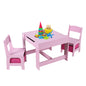 EKKIO 3PCS Kids Table and Chairs Set with Black Chalkboard (Pink) - Cosy Abode