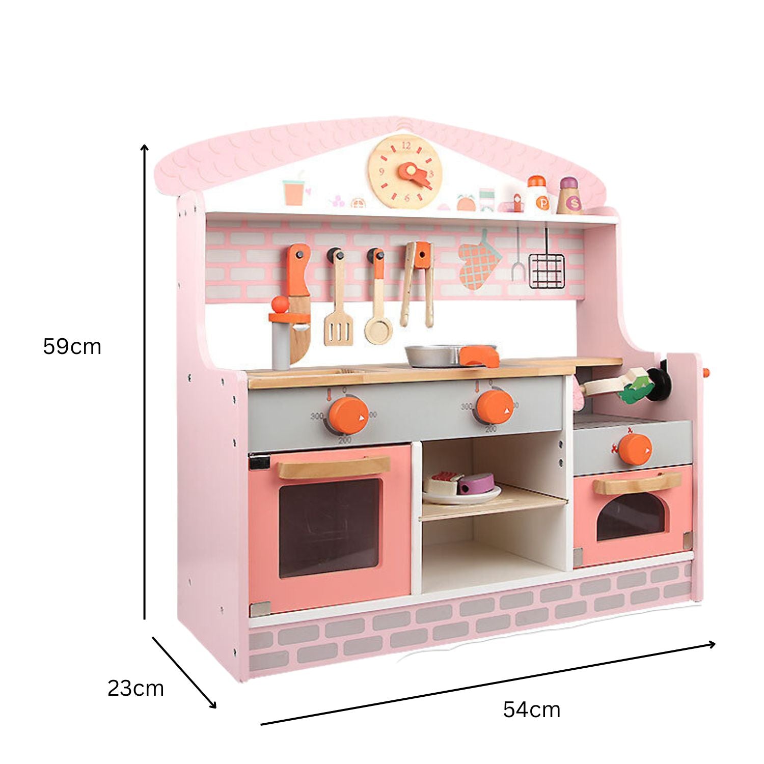 EKKIO Wooden Kitchen Playset for Kids (BBQ Kitchen Set) - Cosy Abode