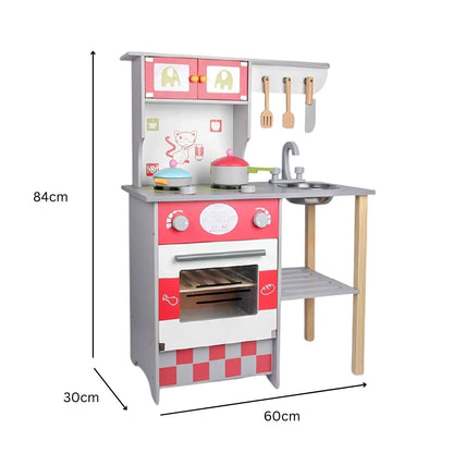 EKKIO Wooden Kitchen Playset for Kids (European Style Kitchen Set) - Cosy Abode