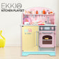EKKIO Wooden Kitchen Playset for Kids (Japanese Style Kitchen Set, Pink) - Cosy Abode