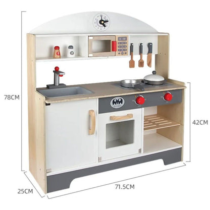 EKKIO Wooden Kitchen Playset for Kids (Minimalist) - Cosy Abode