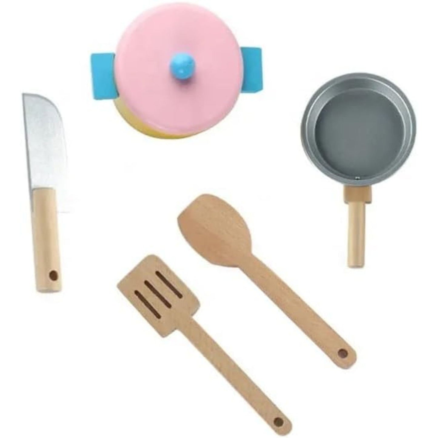 EKKIO Wooden Kitchen Playset for Kids (Puppy Shape Kitchen Set) - Cosy Abode