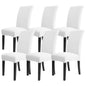 GOMINIMO 6pcs Dining Chair Slipcovers/ Protective Covers (White) - Cosy Abode