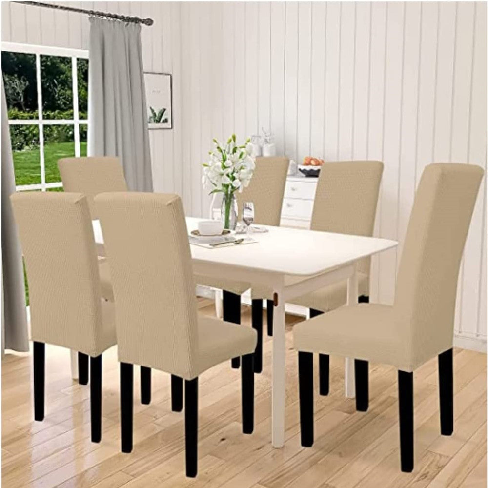 GOMINIMO 6pcs Dining Chair Slipcovers/ Protective Covers (Camel) - Cosy Abode