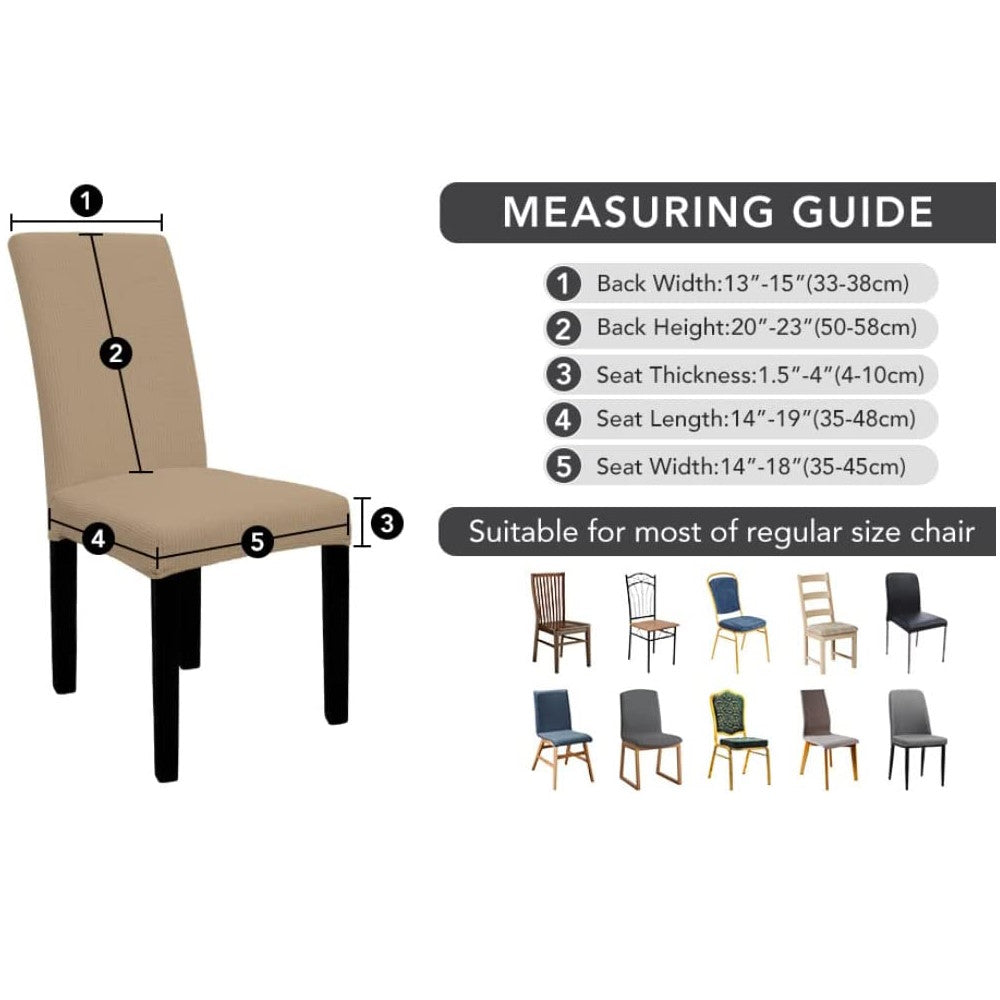 GOMINIMO 6pcs Dining Chair Slipcovers/ Protective Covers (Camel) - Cosy Abode