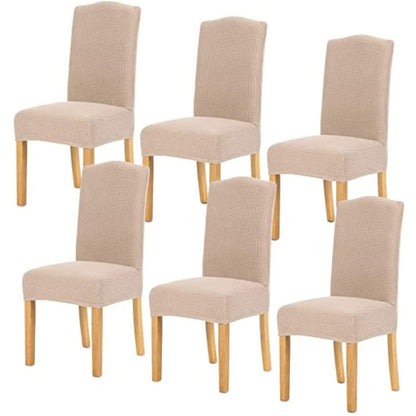 GOMINIMO 6pcs Dining Chair Slipcovers/ Protective Covers (Ivory) - Cosy Abode