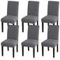GOMINIMO 6pcs Dining Chair Slipcovers/ Protective Covers (Silver Grey) - Cosy Abode