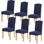 GOMINIMO 6pcs Dining Chair Slipcovers/ Protective Covers (Navy Blue) - Cosy Abode