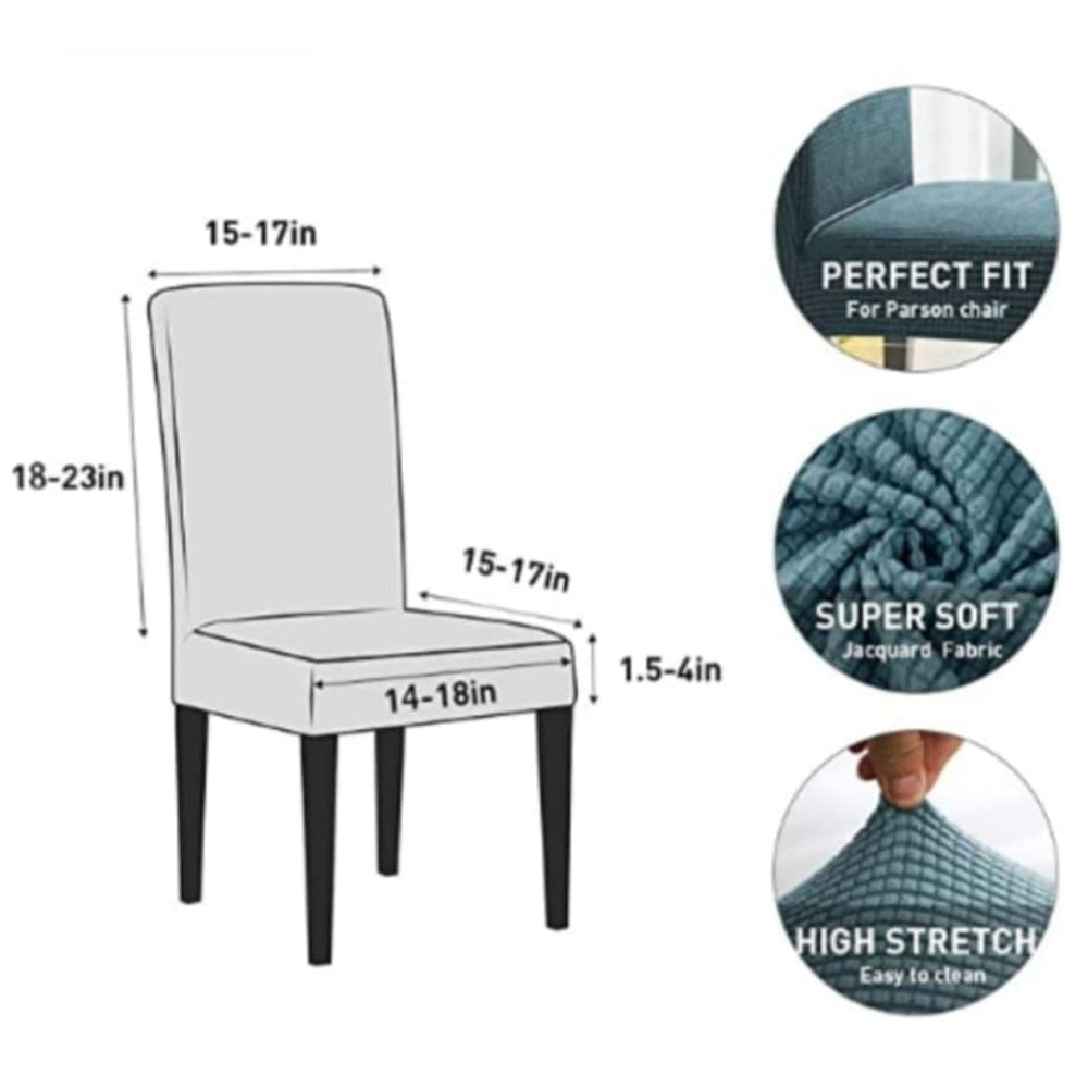 GOMINIMO 6pcs Dining Chair Slipcovers/ Protective Covers (Navy Blue) - Cosy Abode