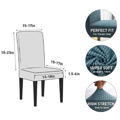 GOMINIMO 6pcs Dining Chair Slipcovers/ Protective Covers (Navy Blue) - Cosy Abode