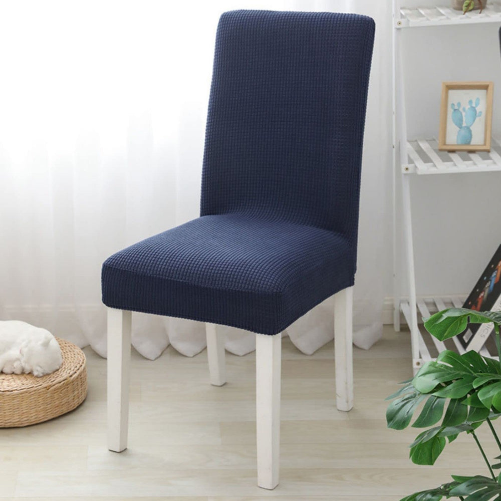 GOMINIMO 6pcs Dining Chair Slipcovers/ Protective Covers (Navy Blue) - Cosy Abode