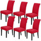 GOMINIMO 6pcs Dining Chair Slipcovers/ Protective Covers (Burgundy) - Cosy Abode