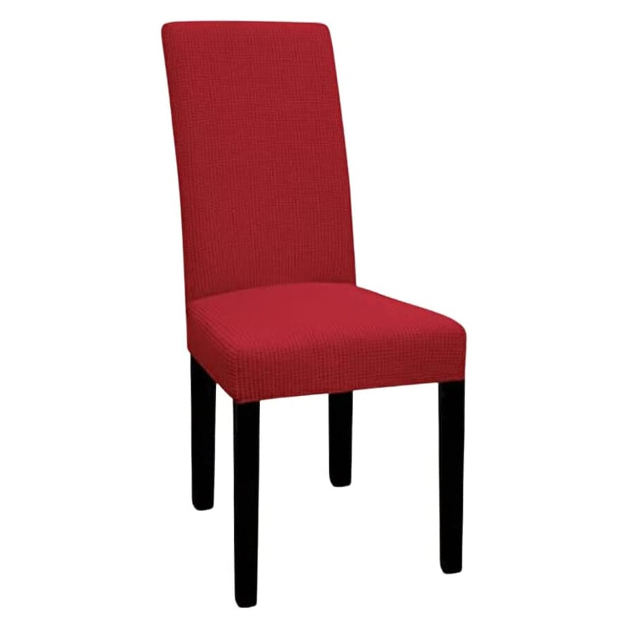 GOMINIMO 6pcs Dining Chair Slipcovers/ Protective Covers (Burgundy) - Cosy Abode