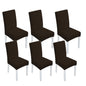 GOMINIMO 6pcs Dining Chair Slipcovers/ Protective Covers (Dark Brown) - Cosy Abode