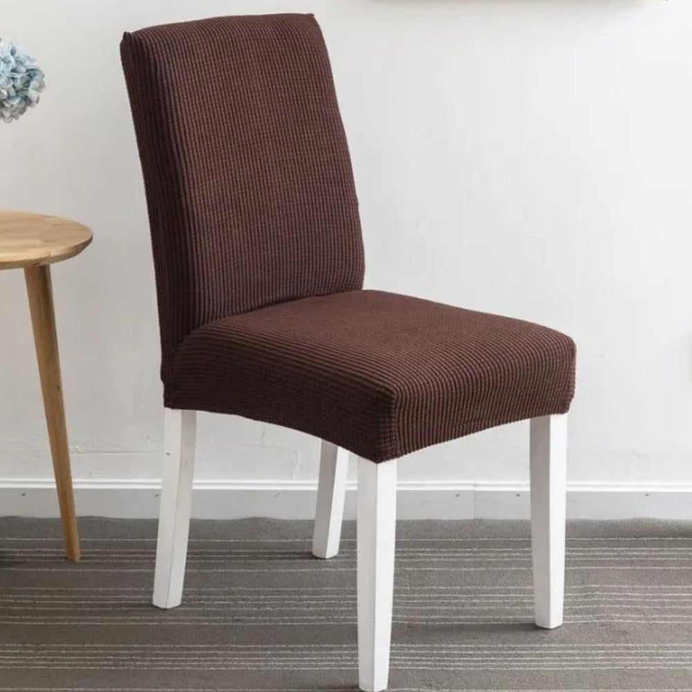 GOMINIMO 6pcs Dining Chair Slipcovers/ Protective Covers (Dark Brown) - Cosy Abode