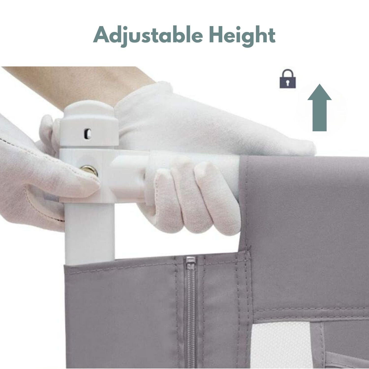 GOMINIMO 200cm x 90cm Kids Bed Safety Rail - Height Adjustable & Foldable Grey - Cosy Abode
