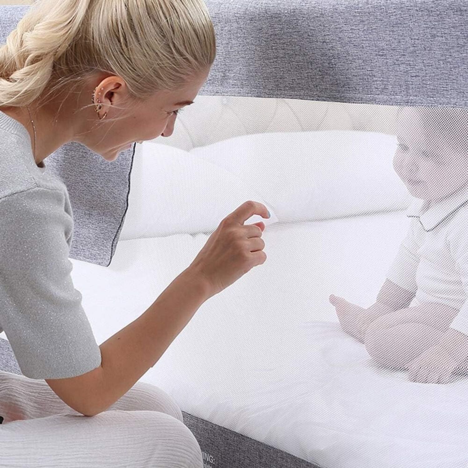 GOMINIMO 200cm x 90cm Kids Bed Safety Rail - Height Adjustable & Foldable Grey - Cosy Abode