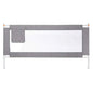 GOMINIMO 150cm x 90cm Kids Bed Safety Rail - Height Adjustable & Foldable Grey - Cosy Abode
