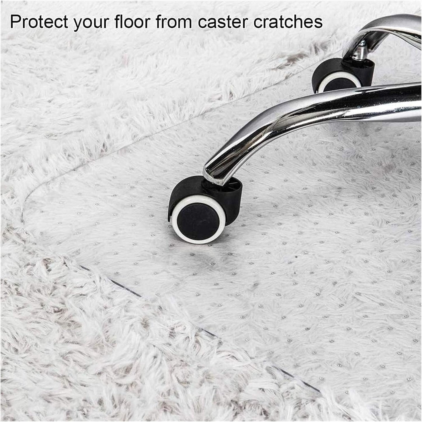 GOMINIMO PVC Chair Mat Floor Carpet (135x114cm) - Cosy Abode