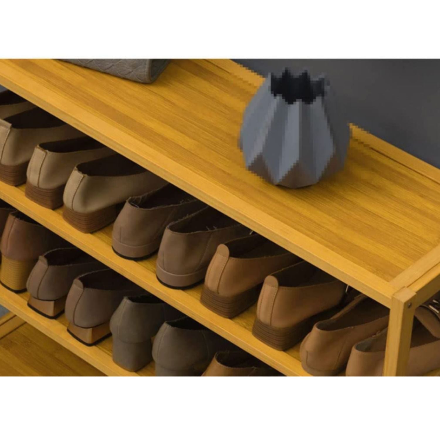 GOMINIMO Bamboo Clothes Rack and Shoe Rack Shelves 80cm - Cosy Abode