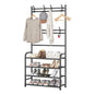 GOMINIMO Clothes Rack with Shoe Rack Shelves (Black) - Cosy Abode