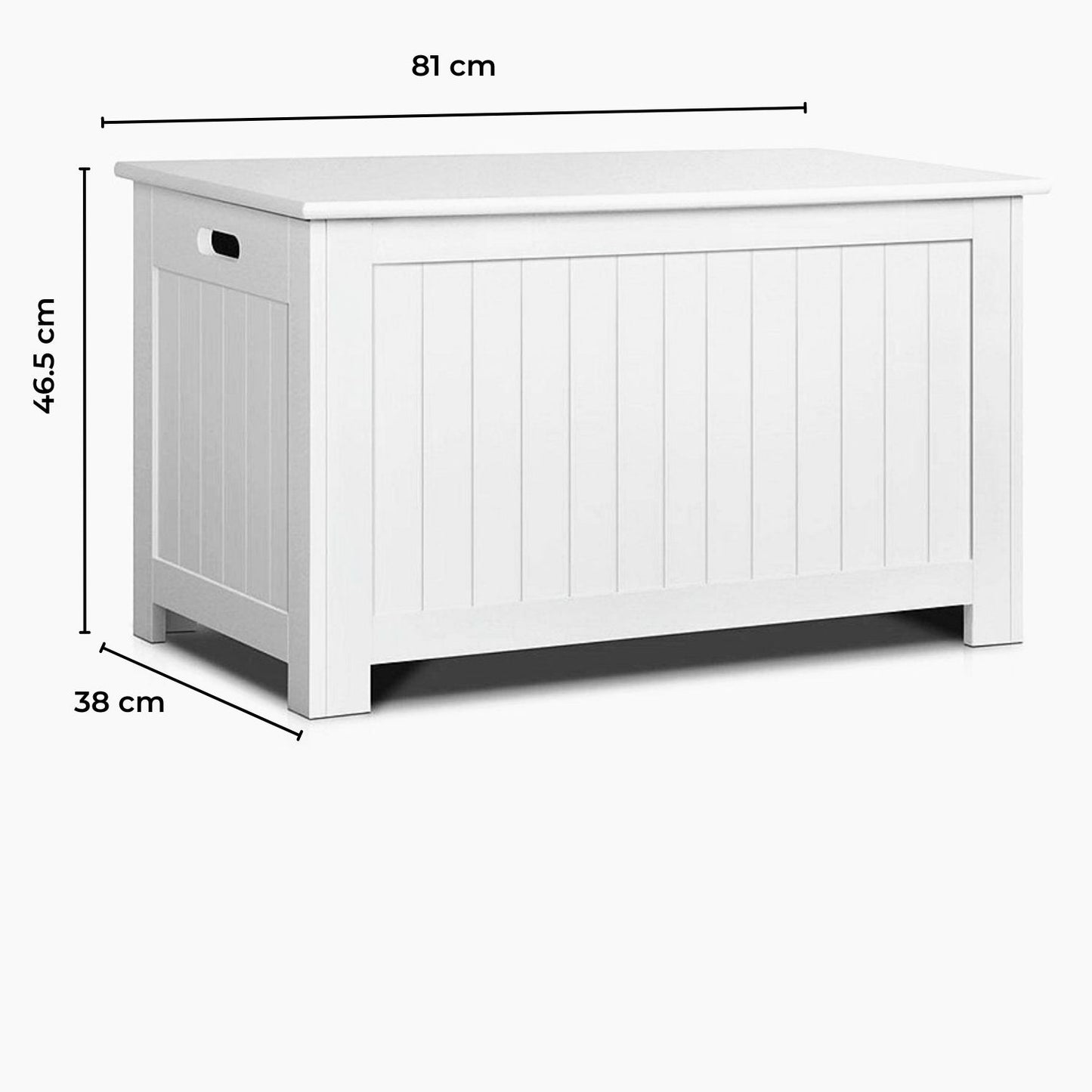 GOMINIMO Kids Toy Storage Box with Lid and Air Gap Handle (White) - Cosy Abode