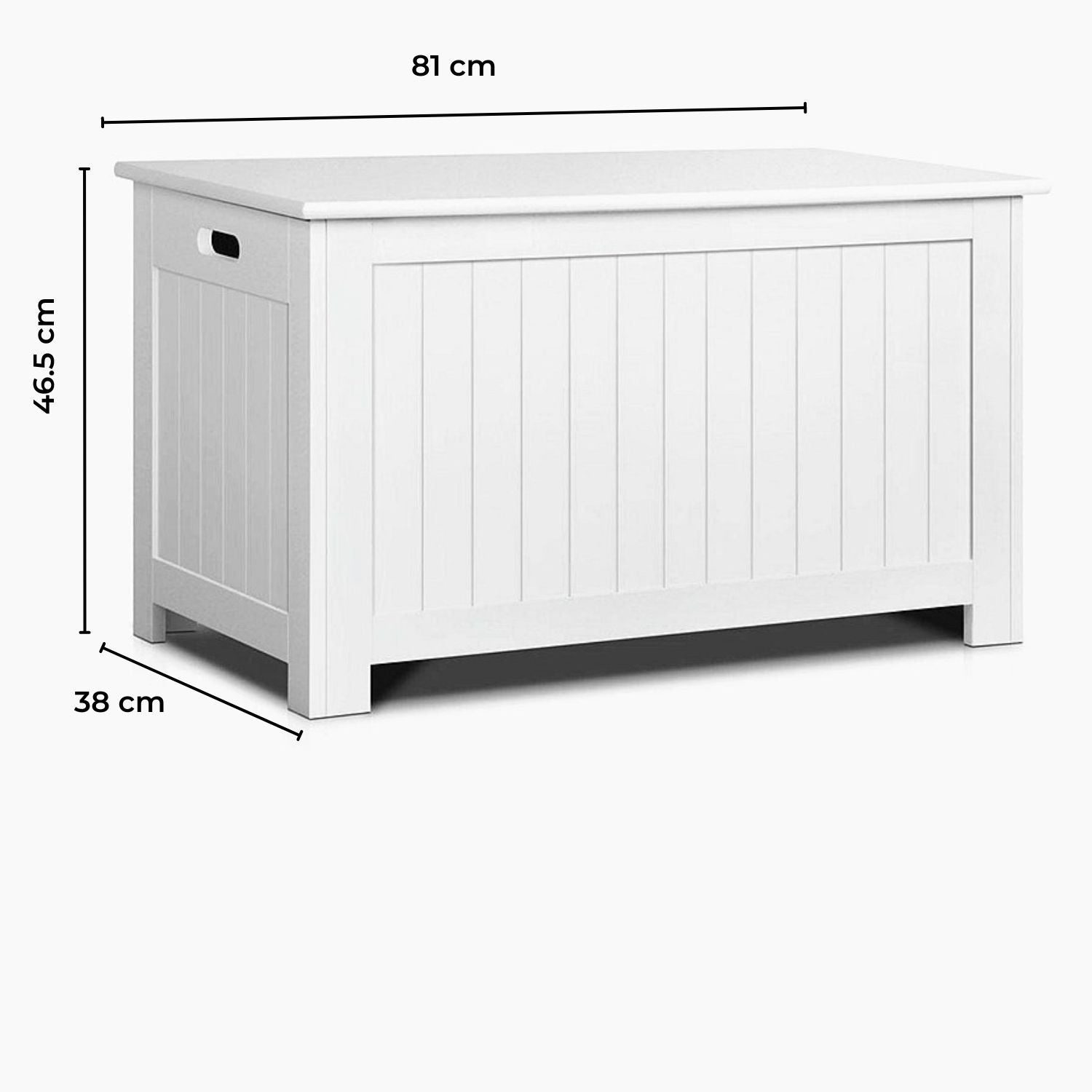 GOMINIMO Kids Toy Storage Box with Lid and Air Gap Handle (White) - Cosy Abode