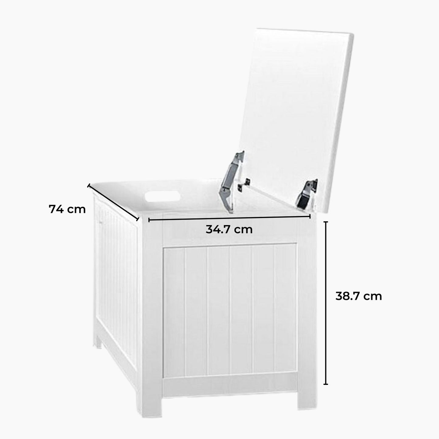 GOMINIMO Kids Toy Storage Box with Lid and Air Gap Handle (White) - Cosy Abode