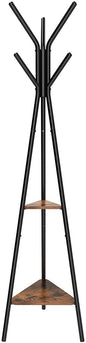 VASAGLE Vintage Coat Rack Stand Black - Cosy Abode