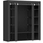 SONGMICS Non-Woven Fabric Wardrobe Bedroom Furniture Storage Black - Cosy Abode