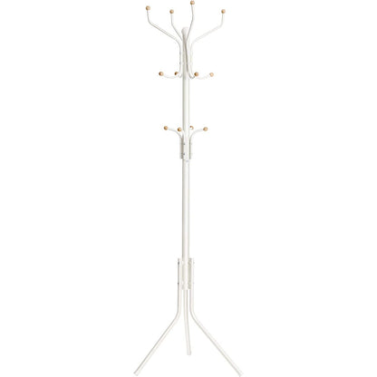 SONGMICS Metal Coat Rack 182 cm Tall Hall Tree White - Cosy Abode