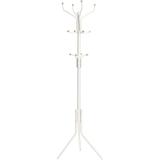SONGMICS Metal Coat Rack 182 cm Tall Hall Tree White - Cosy Abode