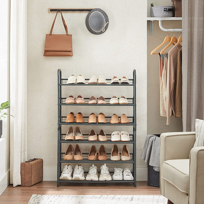 SONGMICS 4-Tier Shoe Rack Storage 16 Pairs Organizer Gray - Cosy Abode