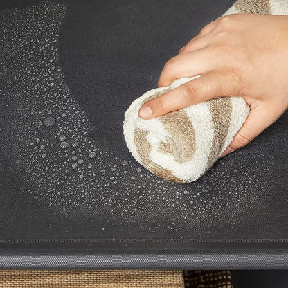 SONGMICS Folding Wardrobe Fabric Cabinet with 2 Clothes Rails Black - Cosy Abode