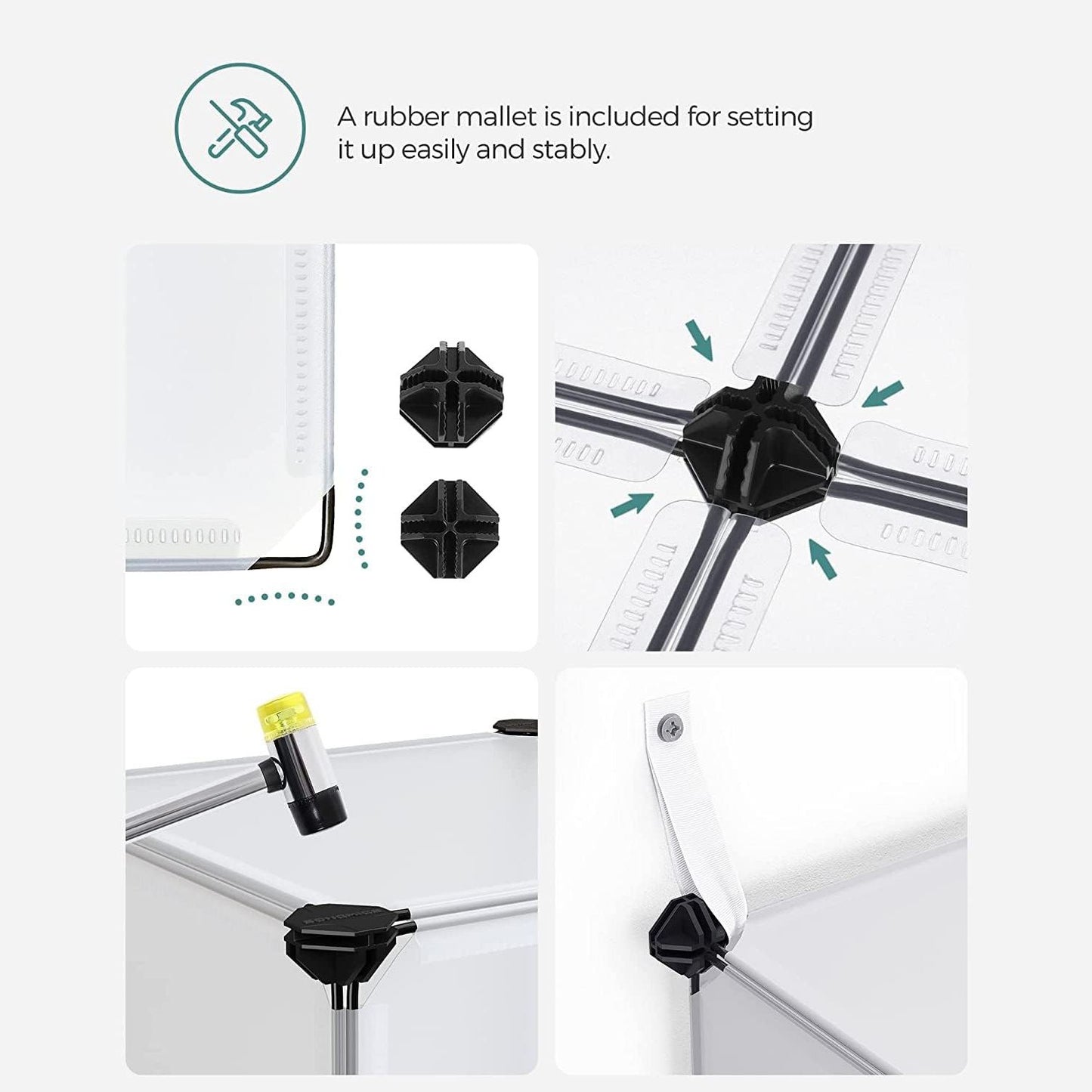 SONGMICS 15 Slot Storage Shelf Customizable Design Rectangular Storage Organiser White - Cosy Abode