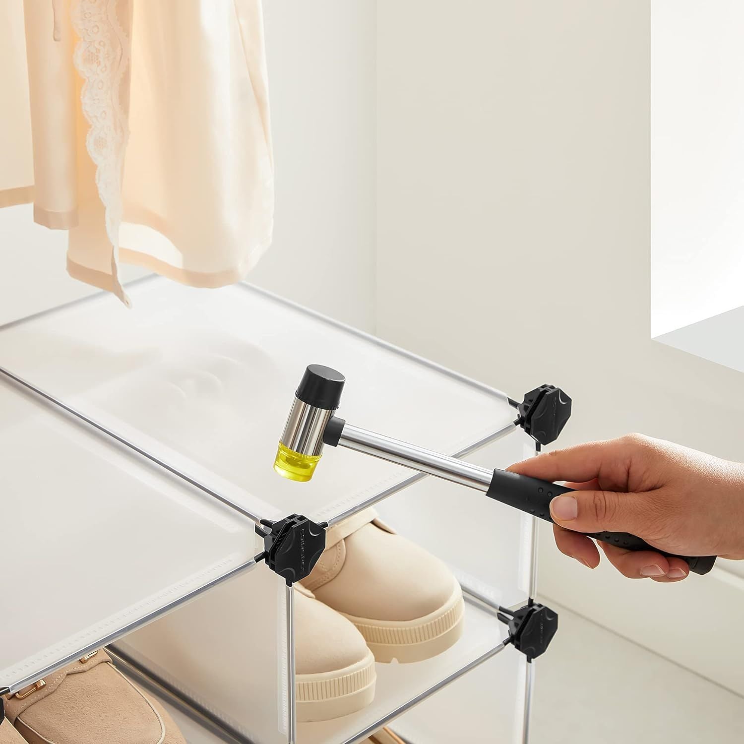 SONGMICS 15 Slot Storage Shelf Customizable Design Rectangular Storage Organiser White - Cosy Abode