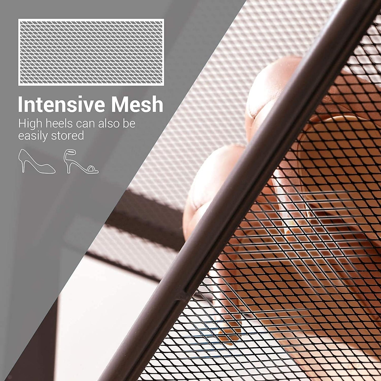 SONGMICS 8-Tier Shoe Rack Storage 32 pairs with Adjustable Shelves Bronze - Cosy Abode